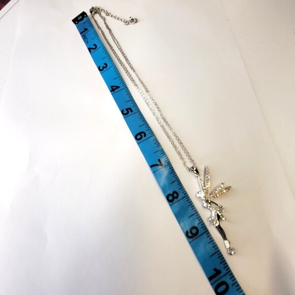 Tinkerbell Fairy Necklace with fashion aurora borealis crystals - Picture 7 of 11